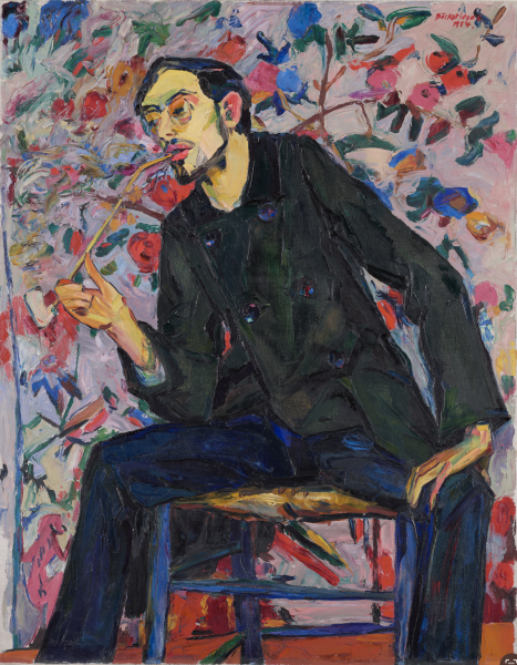 Peter August Böckstiegel, Bildnis des Malers Conrad Felixmüller, 1914, Öl auf Leinwand
