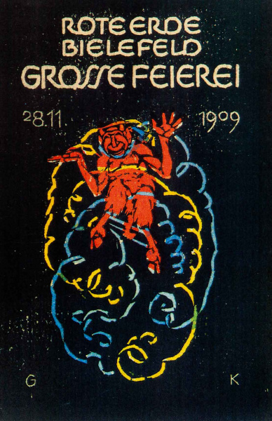 Foto: Ingo Bustorf Gerhard Kuhnt, Rote Erde Bielefeld, Grosse Feierei 28.1 1.1909, Postkarte, Privatbesitz