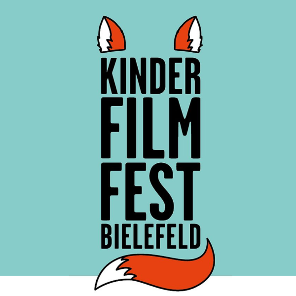 Logo des Kinderfilmfest Bielefeld mit einem Fuchs 