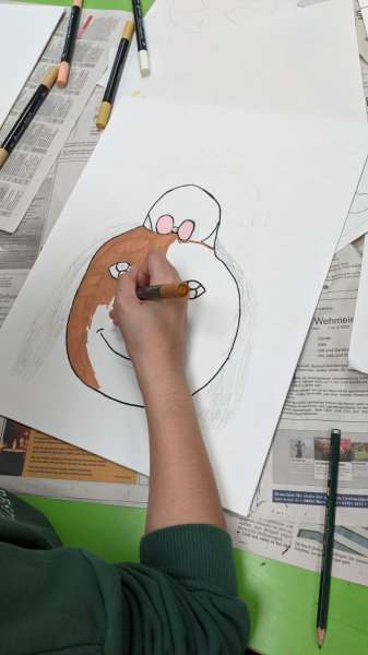 Selbstporträt im Comic-Stil