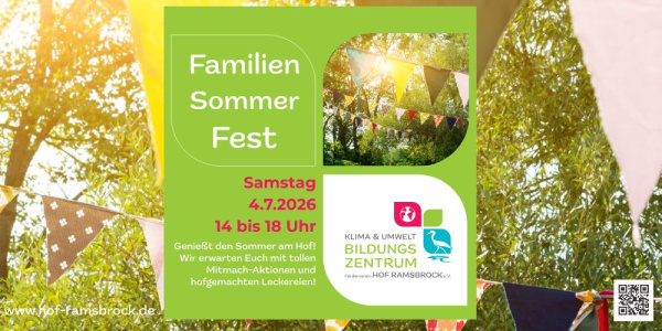 Plaket mit Werbung für Sommerfest