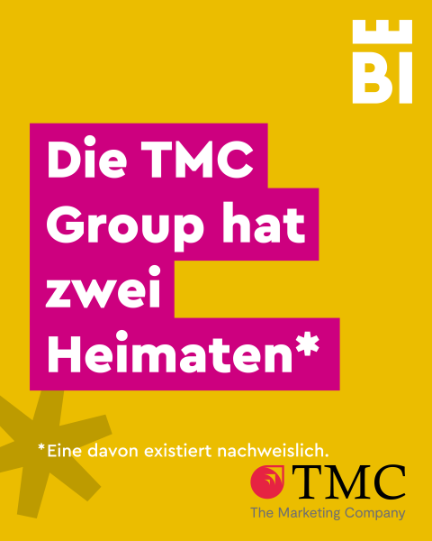 Bielefeld-Kampagnen-Spruch auf farbigem Hintergrund