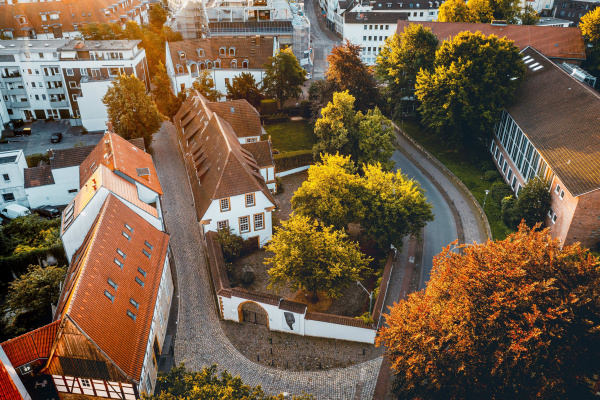 Aerial View Architecture Building House Housing Outdoors Road