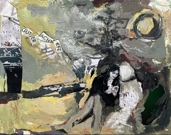 Svea Horn im Gespräch bei der Vernissage 