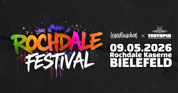Rochdale Festival Plakat, Rochdale Festival als buntes Graffiti