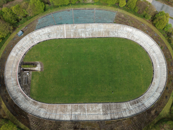Radrennbahn Bielefeld aus der Vogelschau
