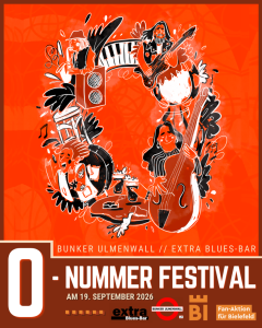 Plakat des 0-Nummer-Festivals in Bielefeld