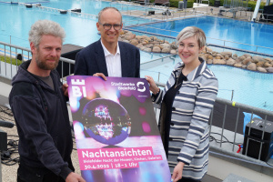 Nachtansichten Bielefeld Licht-Wasser-Show